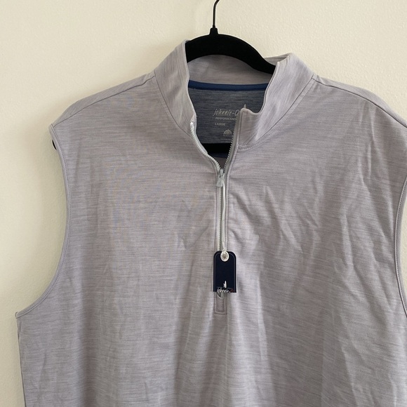 NWT Johnnie-O Men's Performance Vest - Caleb Golf Vest Gray Seal Size Large - Picture 2 of 7
